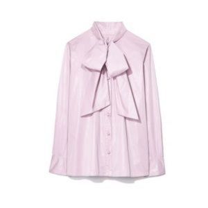 NTW Tory Burch Daphne Bow Blouse in Sheer Lavender Size 14